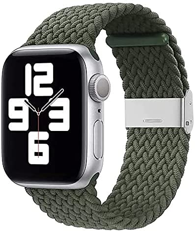 Apple watch バンド アップルウォッチ バンド 長さ簡単調節 工具不要 ブレイデッドソロループ 編組バンド コンパチブル スポーツバンド 交換ベルト 柔らかいシリコーン糸混紡リサイクルヤーン素材 apple watch Series Ultra/8/7/6/5/4/3/2/1/SE対応 38mm/40mm/41mm/42mm/44mm/49mm Iwatch交換用ベルト