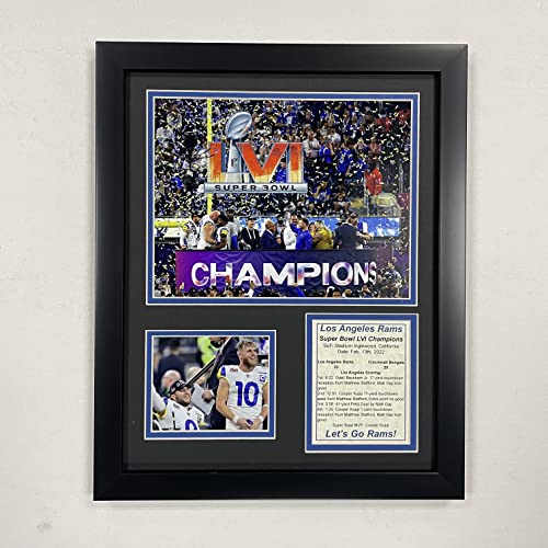 Legends Never Die, Inc. Los Angeles Rams | 2021 Champions | 12"x15" Framed Photo Collage (Podium)
