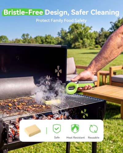 TaskStar Bristle-Free Electric Grill Brush Fire-Resistant BBQ Grill Cleaner - image 2