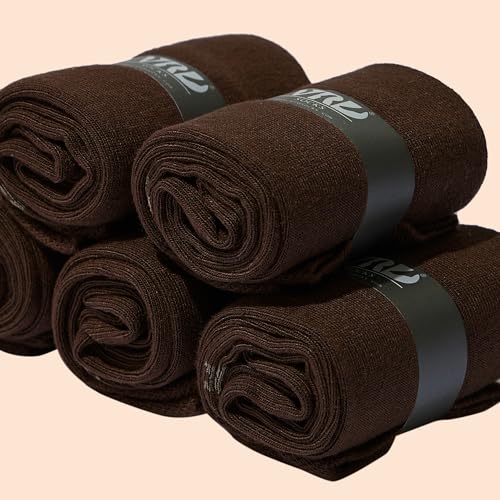 VRD Bamboo Mens Dress Socks for Men, 5-Pack, Solid Design Crew Length Mid-Calf Socks, Mens Shoe Size 8-13 6