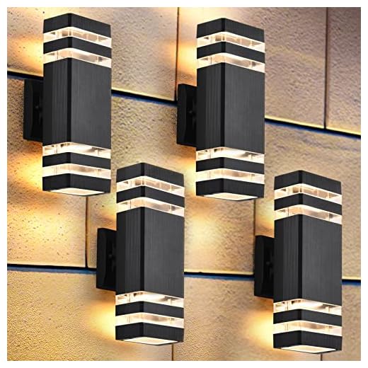 4 Pack Modern Outdoor Wall Lights