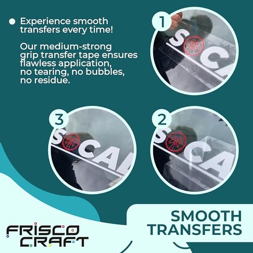 Image of Frisco Craft C-370 Clear Transfer Tape for Vinyl 12 inch x 100 Feet