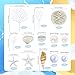 30PCS Starfish Conch Shells Coral Cake Decorations with Ball Beach Themed Ocean Summer Birthday Supplies