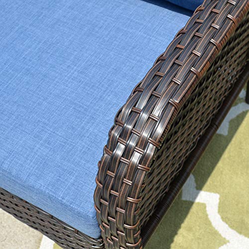 Ovios OVIOS-007 Patio Furniture Sets 4 Pcs Outdoor Wicker Sofa Set thumb #4