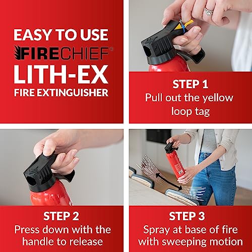 Lithium Ion Battery Fire Extinguisher 500ml - Firechief Aerosol Lith-Ex Extinguisher for Phones, Chargers, Laptops & Tablets - Image 5