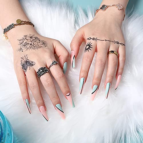 Molain Punte Lunghe per Unghie Finte, 24 Pezzi