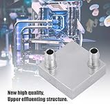 Tonysa Blok chłodzący wodą, 40 x 40 mm, aluminiowy blok chłodzący wodę, procesor, radiator do komputera, CPU, napęd inwerterowy, chłodzenie szafką sterowniczą