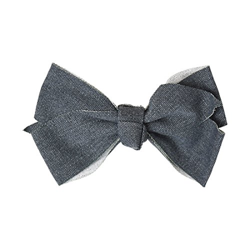 Black Denim Small Bow Jeans Denim Fabric
