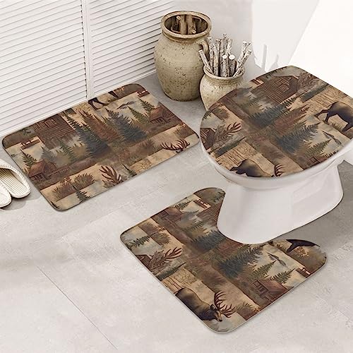 Tapis de bain rustique élan pour créer une ambiance chalet cocooning