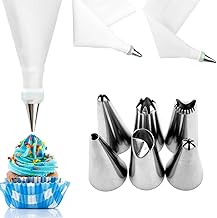 Reusable Icing Piping Bag + 6 Nozzles Tips Set Cake Cupcake Decorate