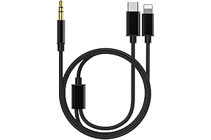 Audio Excellence: esbeecables 2-in-1 USB-C & Lightning to 3.5mm AUX Cable for Limitless Audio Fidelity