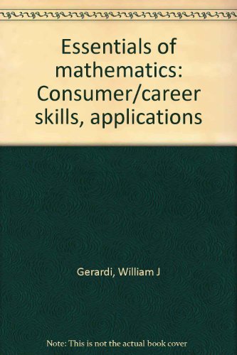 Essentials of mathematics: Consumer/career skil... 0153536209 Book Cover