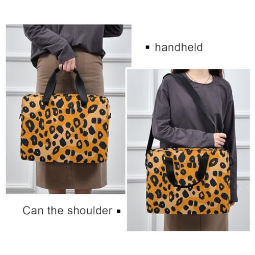 Bolso maletín para laptop 15.6" con estampado leopardo miniatura 2