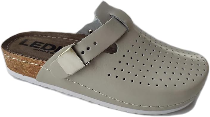 Ledi Anatomic 90 Leather Slip-on Womens Ladies Comfort Mule Clogs Slides Slippers Shoes