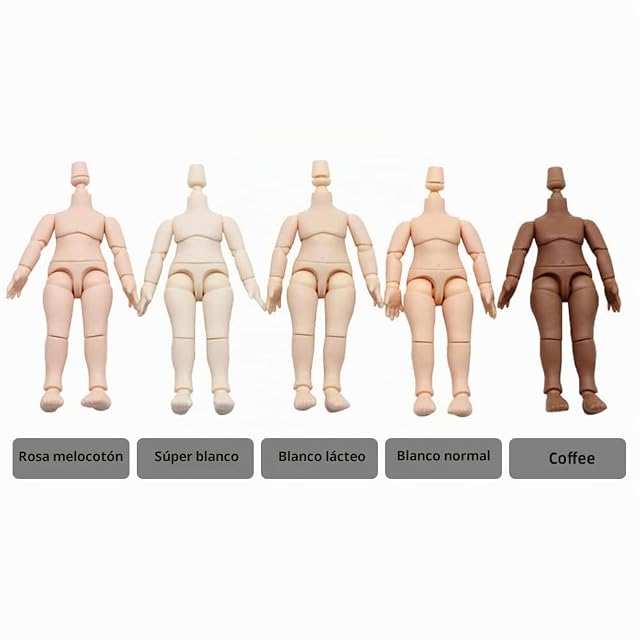 Foto 4 de 4 de niannyyhouse DOD - Figuras de acción de muñeca de 10 cm, adecuadas para cabeza de muñecas BJD de 1/12 (blanco…