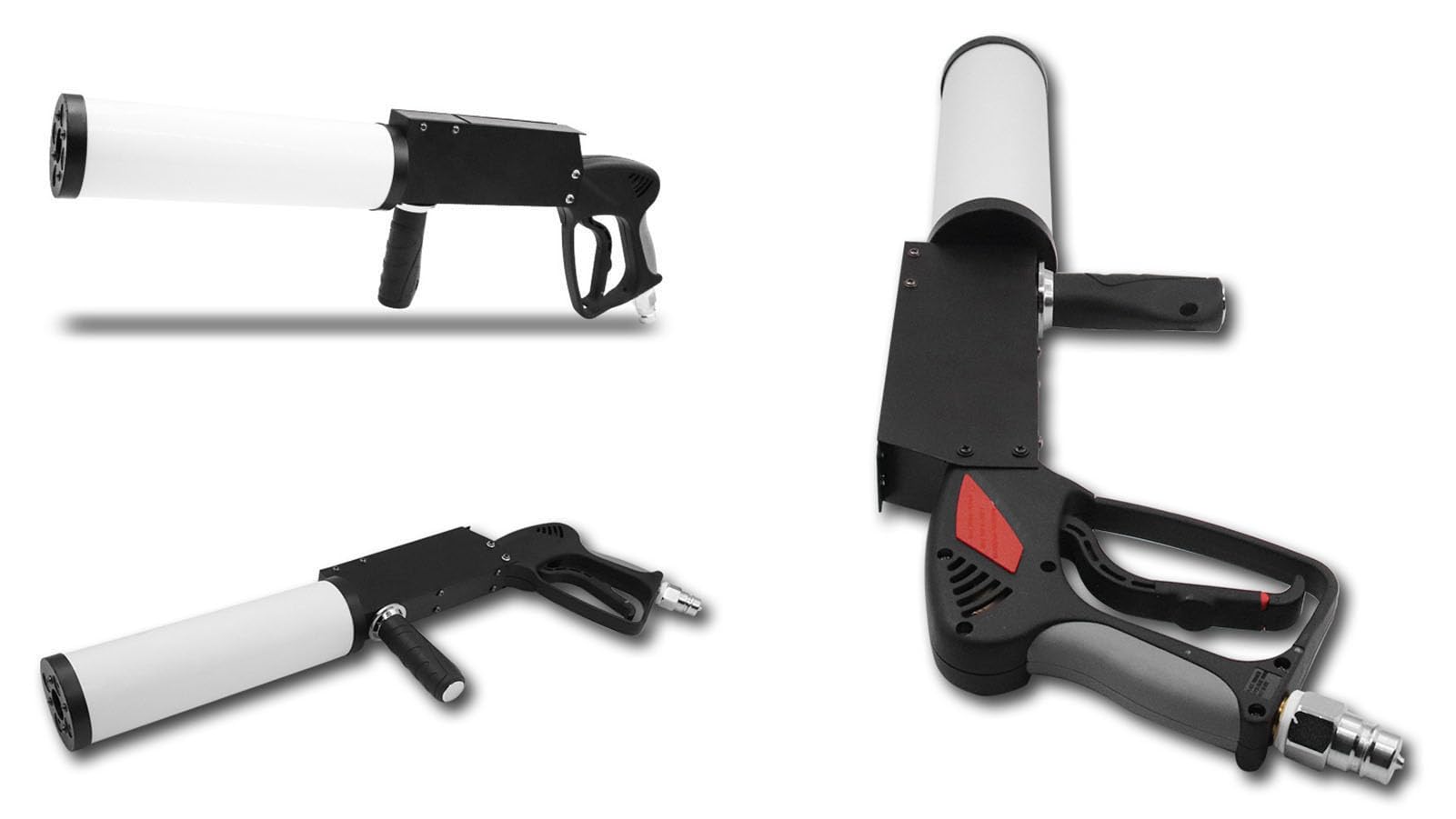 Macchina per Nebbia a Cannone a CO2, Pistola per Nebbia a CO2 Portatile, Macchina per Fumo con Effetti DJ, con Illuminazione a LED RGB e Tubo Flessibile 3M, per Feste in Discoteca con DJ