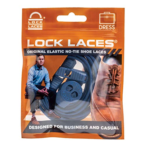 Lock Laces Premium Elastic No Tie Shoelaces For Dress Shoes (Navy) #TOP1