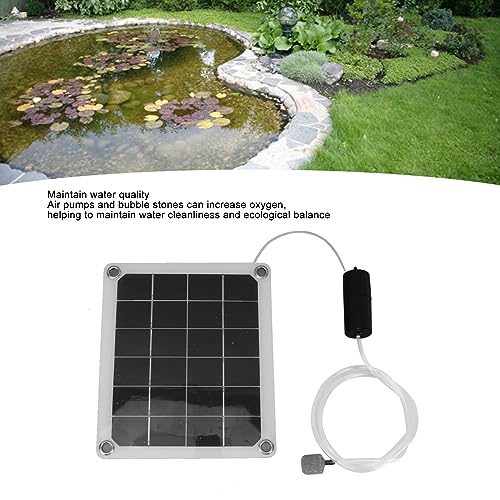 Bomba de aire solar silenciosa de 20 W con piedras de burbujas para estanque 3