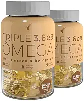 2 Triple Ômega 3, 6 e 9 Suplemento Alimentar 120 Cápsulas Eleve Life