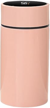 Thermal Bottle LED Temperature Display Coffee Mug 200ml Stainless Steel Coffee Vacuum Cup Smart Leak Proof Cover Hot Cold Water Flask for Outdoor Sports Pink 200ML