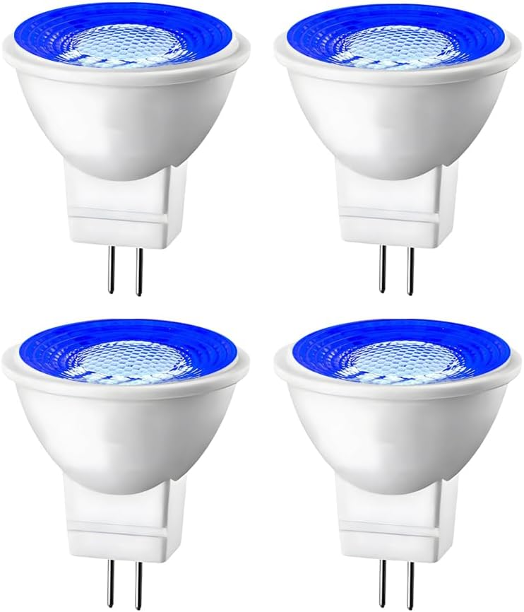 4-Pack AC DC 12V LED MR11 Light Bulb 3 Watt G4/GU4/GZ4 Bi-Pin Base 1.4in LED Spot Track Accent Light Lamp Landscape Lights Courtyard Flood Path Paver Lighting Bulbs (Warm White)