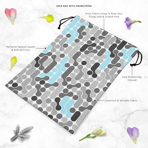 Image of ArtzFolio Abstract Geometric D2 | Reusable Sack Bag | Bag for Gym, Storage, Vegetable & Travel