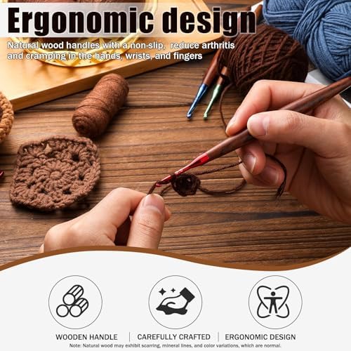Giwrmu Crochet Hooks, 7mm Ergonomic Crochet Hook for Arthritic Hands — view 5
