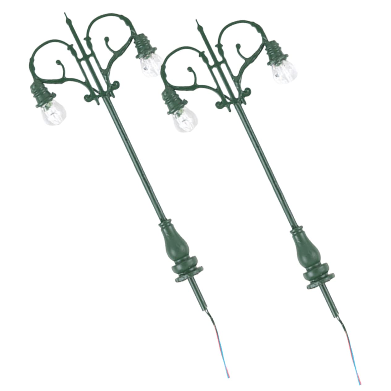 SUPVOX 2Pcs Miniature Street Lamp Model LED Lights for Sand Table Landscape Decor Design for House Use for Projects and Photo Props