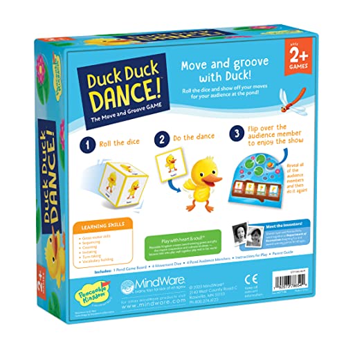 Peaceable Kingdom Games For Parents & Their 2-Year-Olds: Duck Duck Dance - Toddler & Preschool Board Game Of Moving Your Body & Following Directions #TOP4