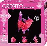 Kosmos 3492 Katze, 3D-Leuchtfiguren entwerfen, 3D-Puzzle für Katze, Teddy, Hund oder Haus, gestalte kreative Zimmer-Deko, 68 Steckteile, inkl. 40-TLG. LED-Lichterkette, für Kinder & Erwachsene