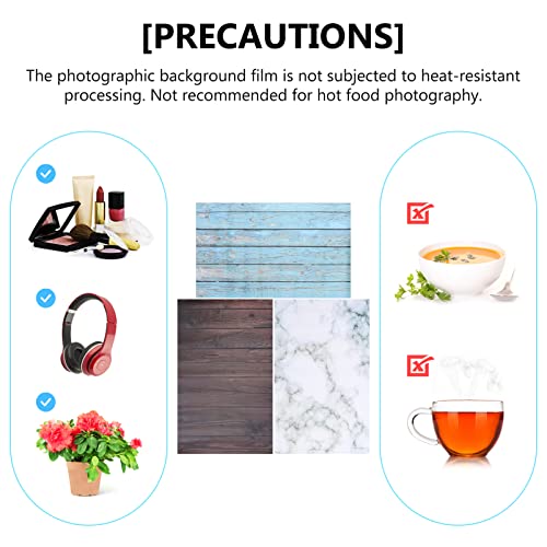 Mobestech 3 Folhas de Papel de Fundo de Fotografia Papel de Parede Dupla Face Padrão de Mármore de M