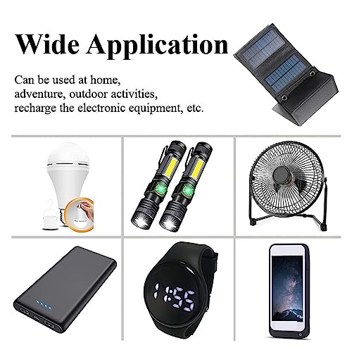 Panel solar plegable de 130W con cargador USB portátil para camping 7