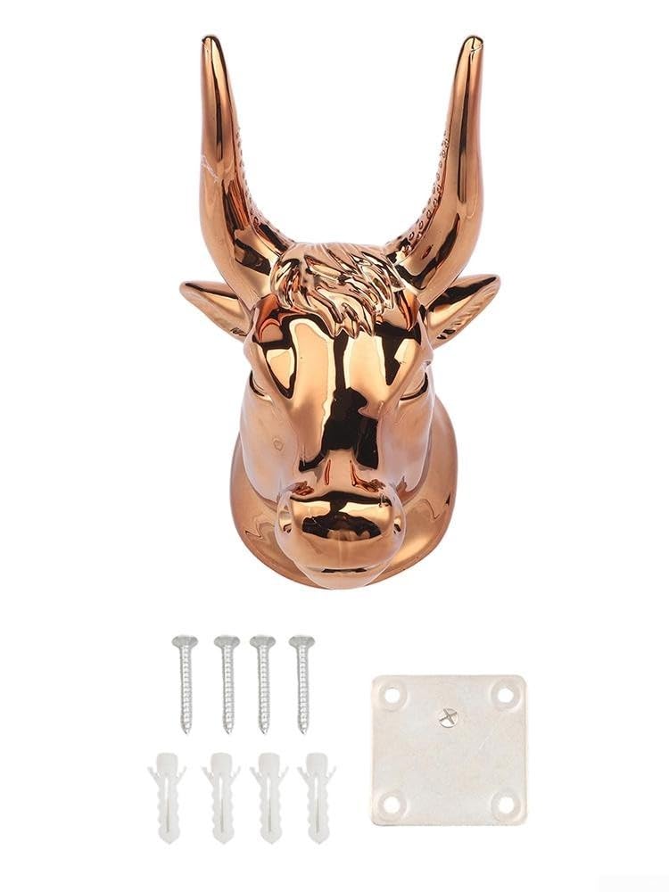 Support de guitare tête de taureau doré en TPR doux pour studio chic