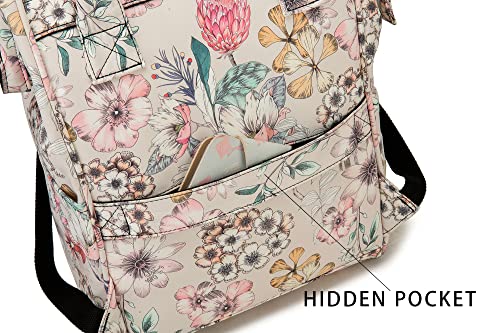 Kinmac Wide Open Style Laptop Backpack for Laptop Up to 15.6 Inch Men Women Travel Outdoor Backpack (Floral) by Kinmac - Image 6