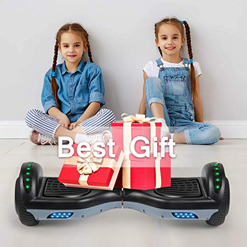 Felimoda Hoverboard with Bluetooth Speaker and LED Lights, 6.5" Self-Balancing Scooters Hoverboard for Kids