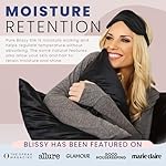 Blissy Silk Sleep Mask - Eye Sleeping Mask for Women & Men for Total Blackout - 100% Pure Mulberry Silk, 22 Momme 6a Fibers - Blindfold Sleep Mask Side Sleeper Eye Cover (Non Adjustable) - Image 4