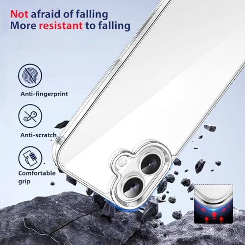 Image of KACA Clear Back Cover Case for Samsung Galaxy A06 5G |Case for Samsung Galaxy A06 5G|Shockproof Bumper TPU Protective Design- Transparent