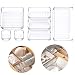 7 Piezas Organizadores Transparentes para Cajones, Cajas Bandejas de Plástico Apilables Almacenamiento,...