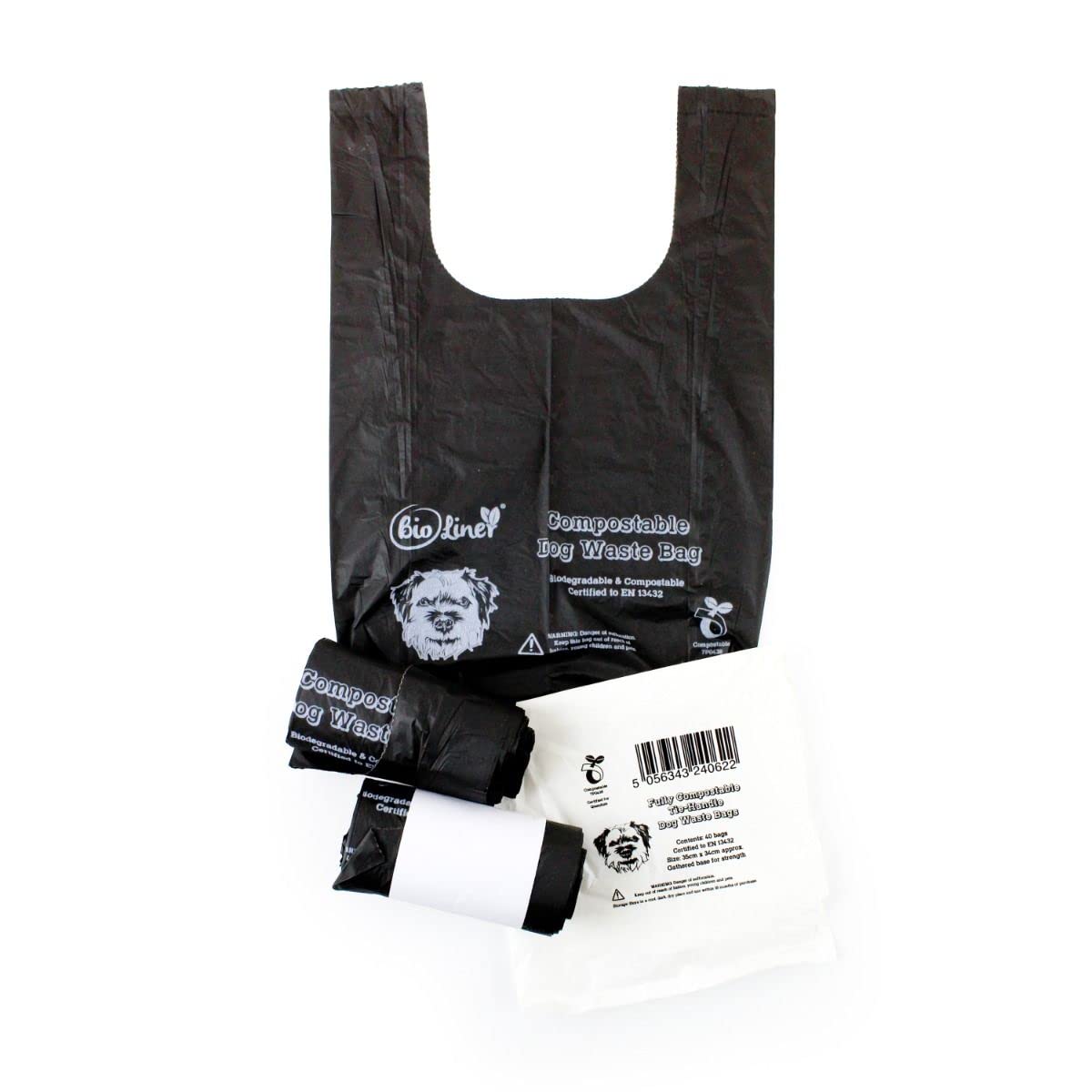 Dog Waste Bags - Compostable Tie-Handle Dog Poo Bags (400 bags) - 10 Packs