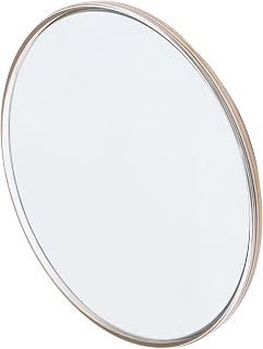 30x Precision Makeup Magnifying Mirror with Suction Cups - 6 Inch Round Portable Gold Mirror for Travel and Care (Gold)