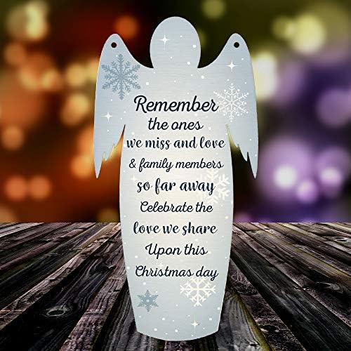 RED OCEAN Wooden Angel Memorial Plaque Hanging Memorial Sign Rememberance Plaque Keepsake