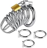 Long Big Chastity Lock Dick Bandage Cages for Men Steel Chastity Device Male Beginners Belt Cage Plug Stainless Steel BDSM Belt Sunglasses