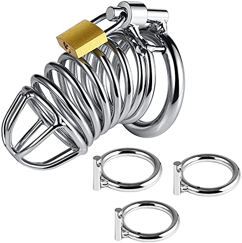 Long Big Chastity Lock Dick Bandage Cages for Men Steel Chastity Device Male Beginners Belt Cage Plug Stainless Steel BDSM Belt Sunglasses