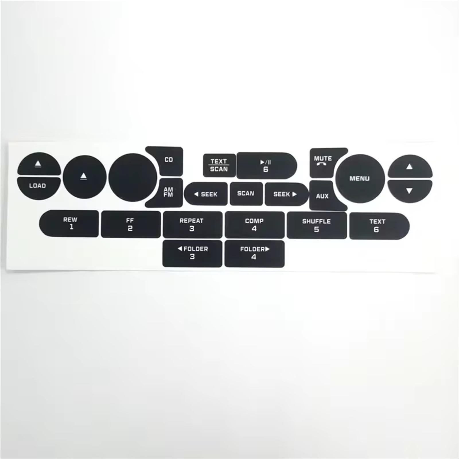 Dash Button Sticker Compatible with for Mustang 2005 2006 2007 2008 2009 Car Accessorie Dash for Radio Control Button Worn Peeling Decals Stickers