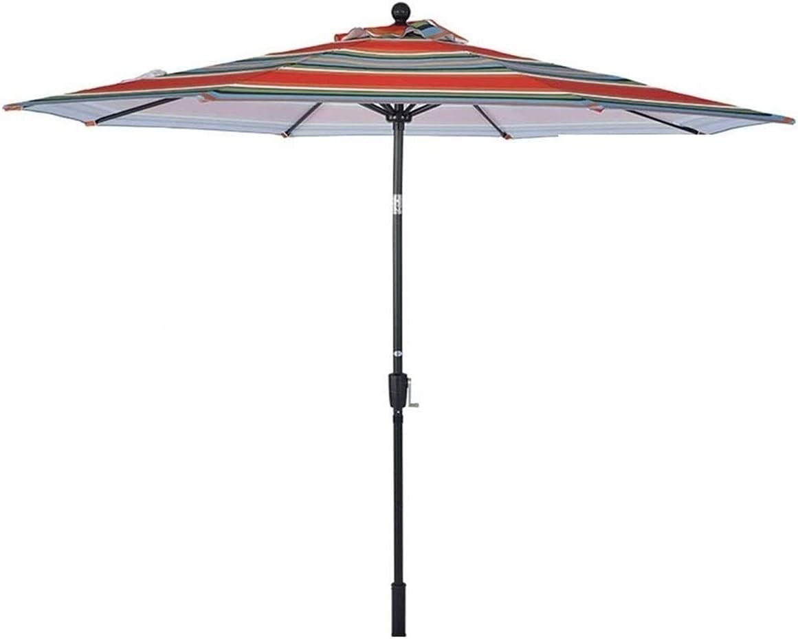 LSLYTQ Outdoor Garden Parasols 10Ft / Stripe Garden Beach Patio Umbrella Sun Shade Protection Upf 50+, Market Parasol For Balcony, Fishing, Backyard good