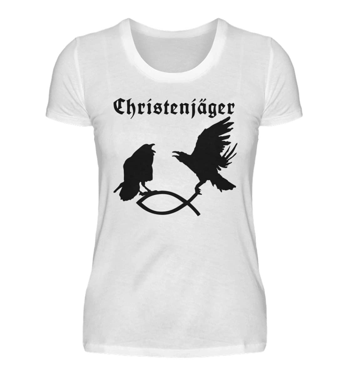 T-Shirt de qualité supérieure Femme Hugin et Munin Odins Raben L - 3