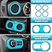 23PCS Full Set Interior Decoration Trim Kit for Jeep Wrangler JL JLU Gladiator JT 2018-2023 Steering Wheel Door Handle Air Conditioning Vent Cup Holder Reading Light Headlight Gear Cover (Light Blue)