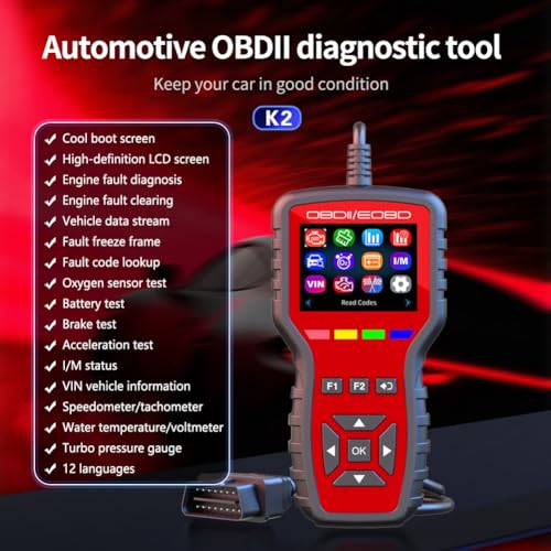 Herramienta de diagnóstico OBD2 multilingüe con prueba de sensor O2 6