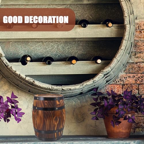 image for GANAZONO Wood Wine Barrel Whiskey Barrel Bucket Vintage Flower Planter