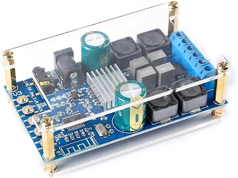 ZK-502B Bluetooth-Compatible Digital Amplifier Board 50Wx2 Dual Channel Amplifier Board with Shell Without POP Sound